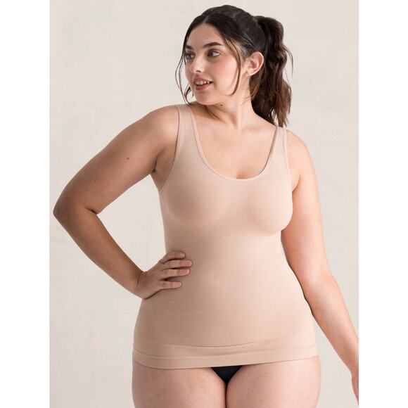 Shapermint Essentials All Day Every Day Tank Cami Womens Medium Beige Seamless - Picture 1 of 4